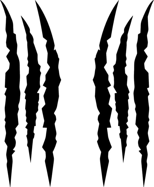 2PCS Claw Mark Car Decak, Car Headlight Decal/15.8 Inch, Monster Claw Scratch