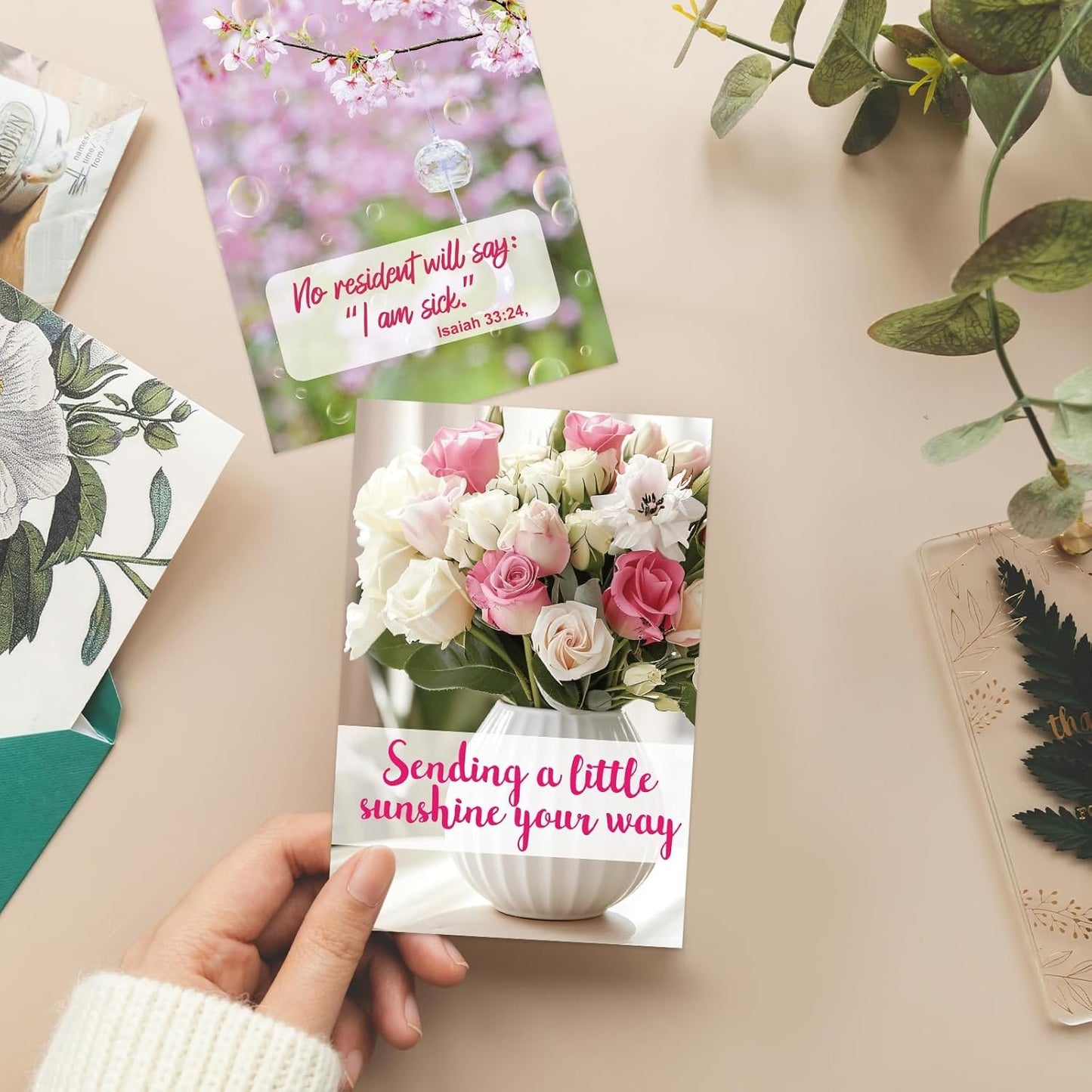Christian Get Well Cards Religious Get Well Soon Card with Scripture Envelopes