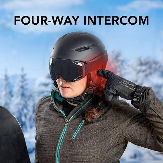 Snowtalk 2 Universal Bluetooth Snow Helmet Headset w/ Wireless Intercom