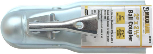 70009 Straight Tongue Trailer Coupler 2-1/2" Channel, 2" Ball, 3,500 lbs