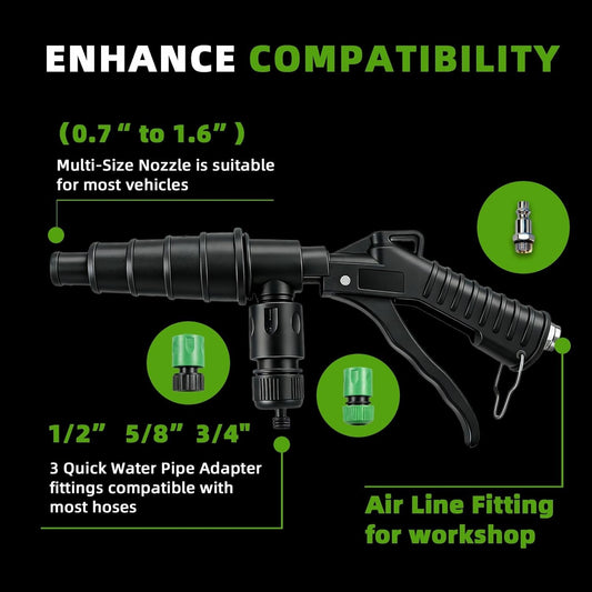 Coolant Flush Gun, Lever Action Heater Core Flush Kit, Coolant Flush Kit