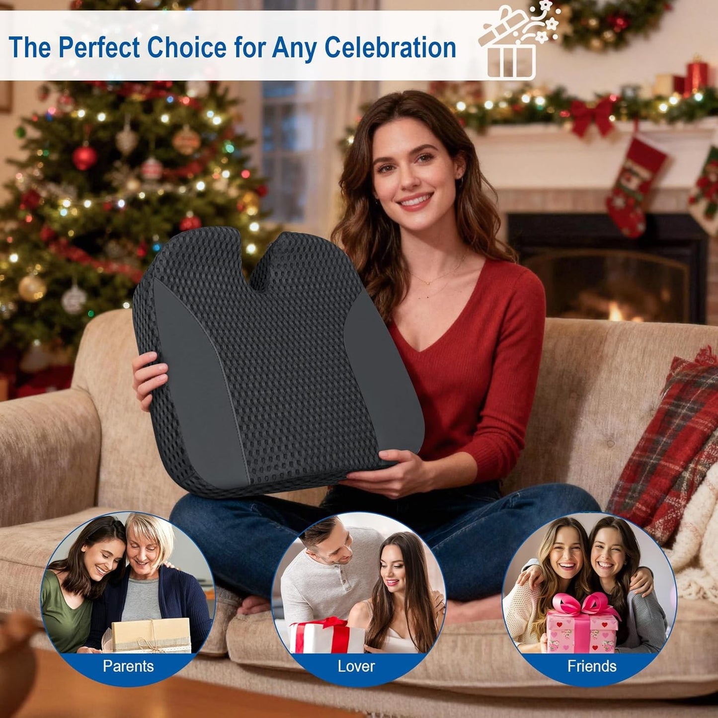 Lofty Aim Car Seat Cushion: Ergonomic Memory Foam Cushion for Driving and Long