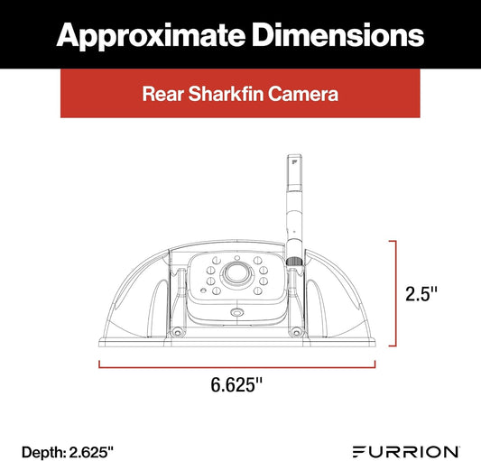 Vision S+ RV Backup Camera System – Sharkfin Wireless Camera, 1080p HD 140° Wide
