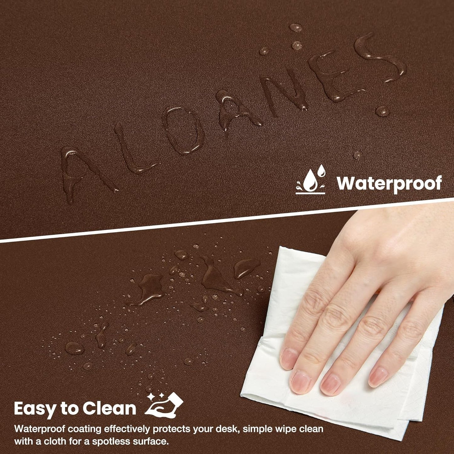 Waterproof Mouse Pad with Durable Stitched Edge, Large Gaming Keyboard Pad