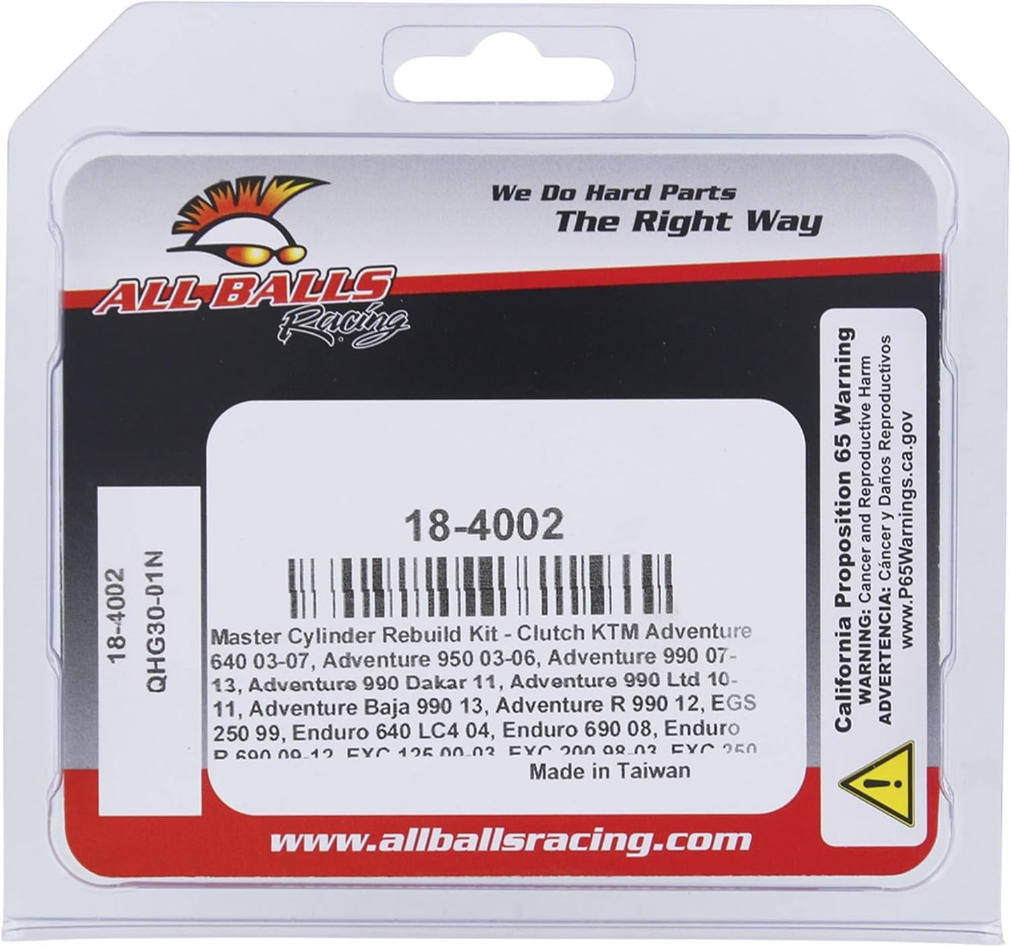 Master Cylinder Rebuild Kit compatible with Ktm Adventure 640 03-07, 18-4002