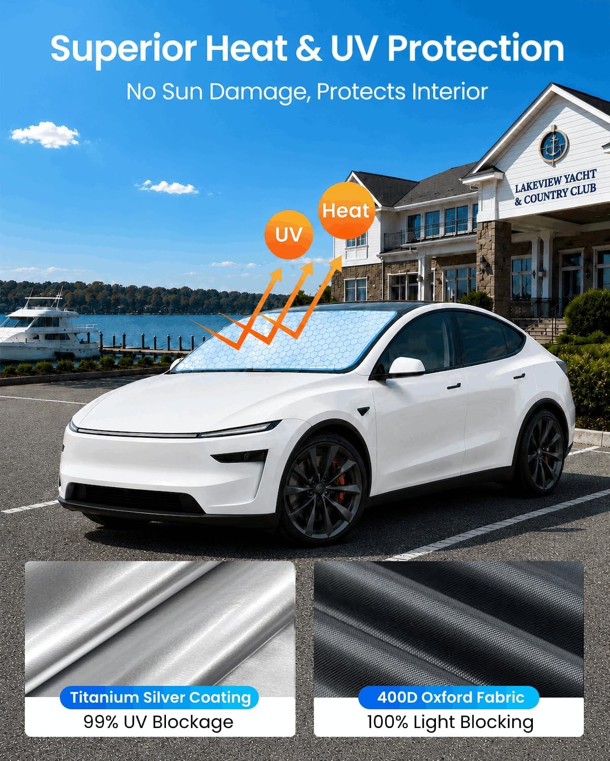 Upgraded for Tesla New Model Y 2016-2026 (Juniper) Windshield Sunshade