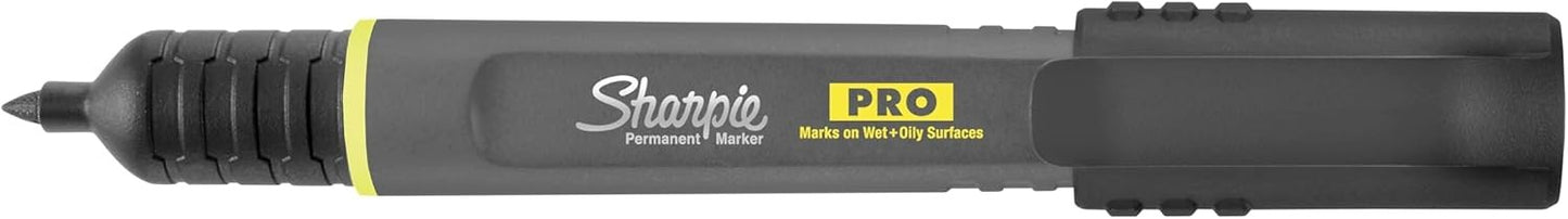 Pro Permanent Markers, Fine Point, Assorted Colors, 4 Count Built Jobsite Tough
