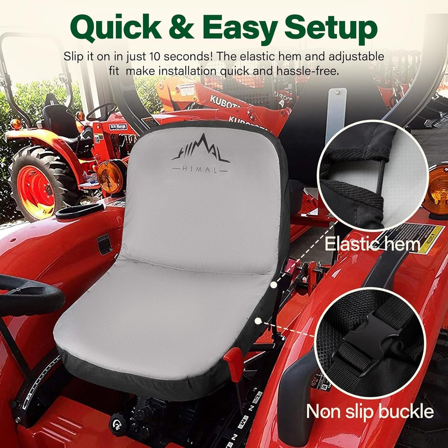 Riding Lawn Mower Seat Cover, Durable 600D Polyester Oxford Durable Tractor