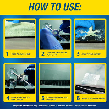 600001 Windshield Repair Kit Quick and Easy Durable Resin Based Windshield