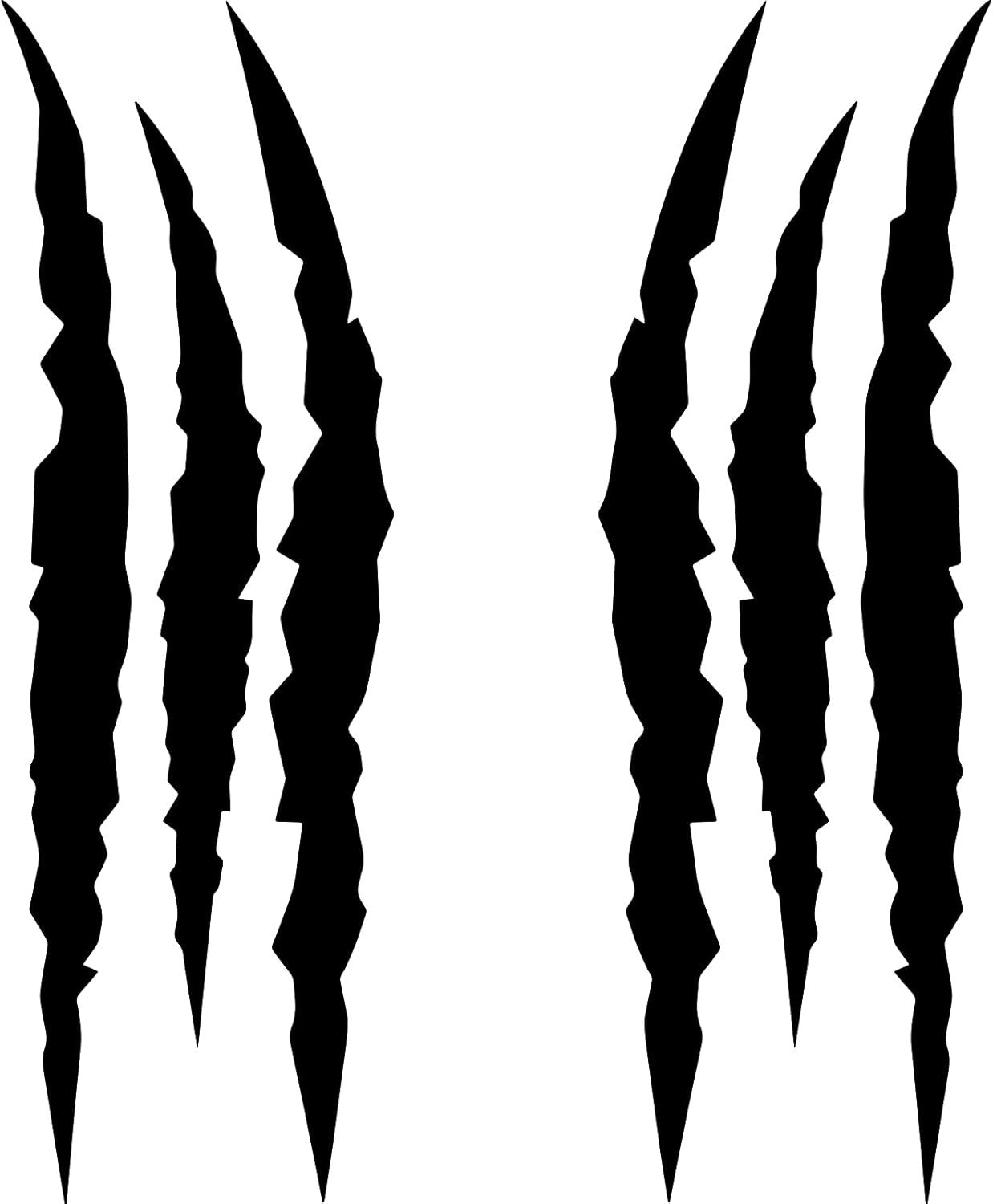 2PCS Claw Mark Car Decak, Car Headlight Decal/15.8 Inch, Monster Claw Scratch