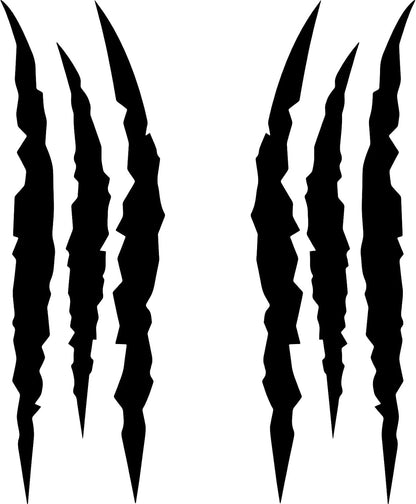 2PCS Claw Mark Car Decak, Car Headlight Decal/15.8 Inch, Monster Claw Scratch