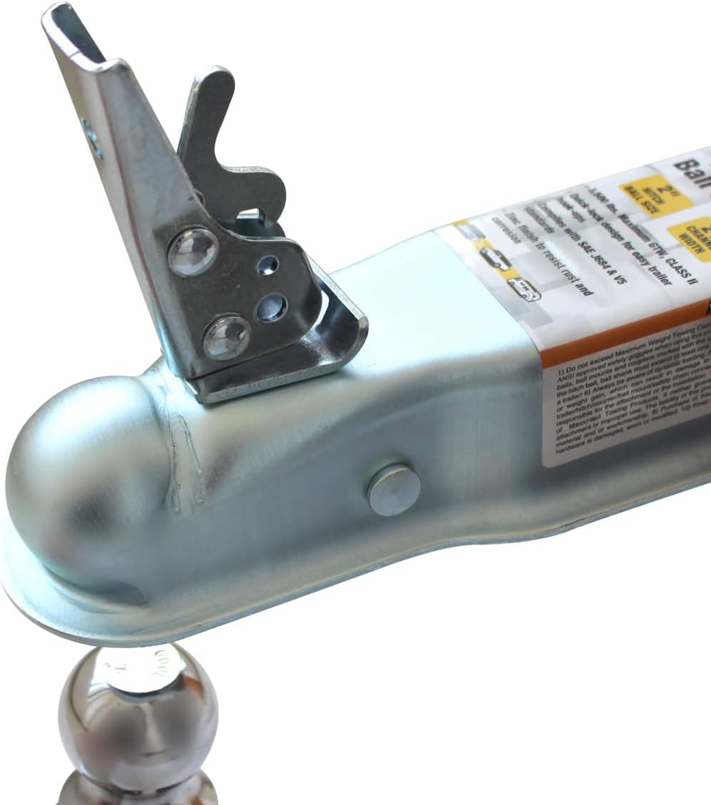 70009 Straight Tongue Trailer Coupler 2-1/2" Channel, 2" Ball, 3,500 lbs
