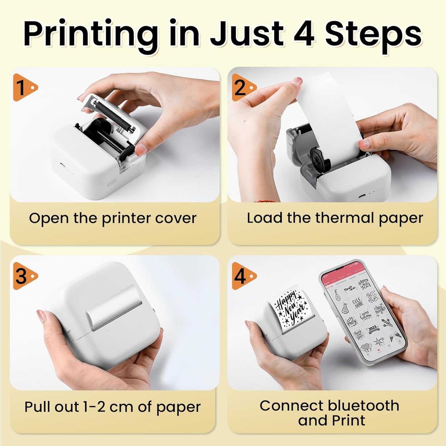 Print Pods Mini Sticker Printer, Sticker Printer, Mini Printer for Study Notes