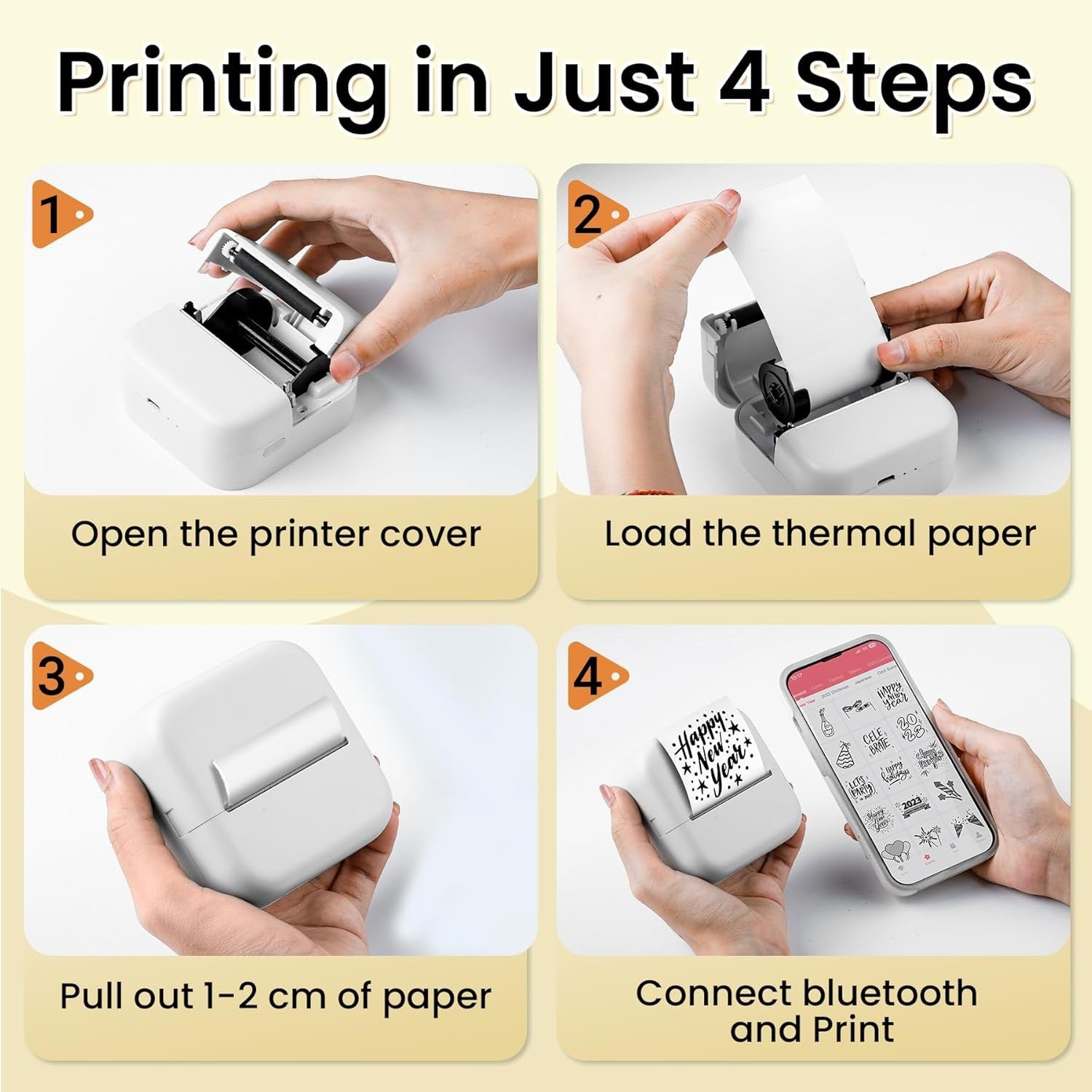 Print Pods Mini Sticker Printer, Sticker Printer, Mini Printer for Study Notes