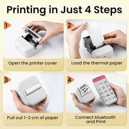 Print Pods Mini Sticker Printer, Sticker Printer, Mini Printer for Study Notes