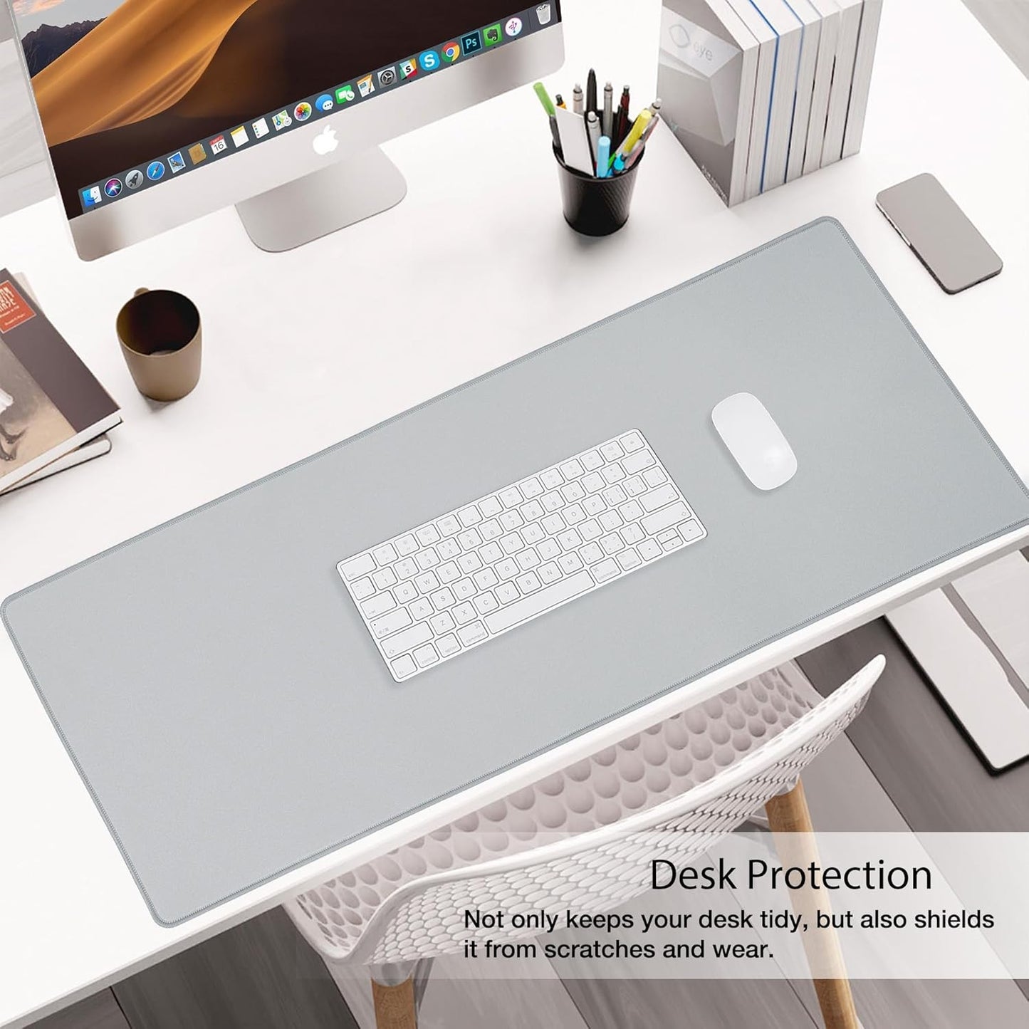 Waterproof Mouse Pad with Durable Stitched Edge, XL Gaming Keyboard Pad