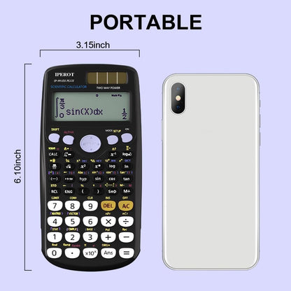 Scientific Calculators Black Math Calculator 417 Function Solar Battery Power