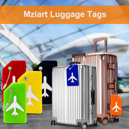 6 Pack Silicone Luggage Tags for Suitcases Travel Bag Tags Bulk(Multicolor)