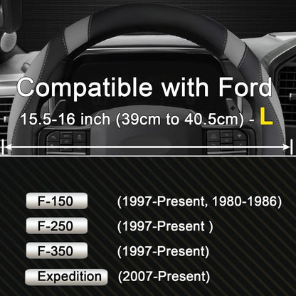 Customized Auto Car Steering Wheel Cover for Ford F-150, F-250, F-350 Expedition