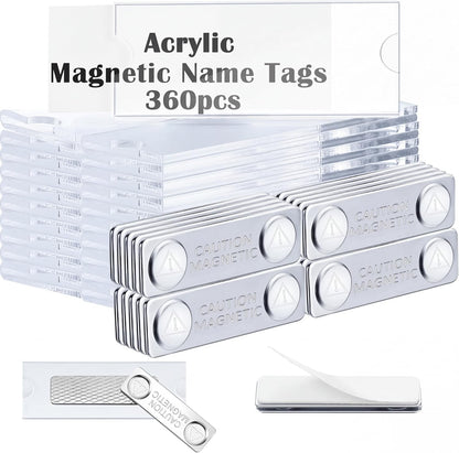 3 Pack Magnetic Name Tag Holders with Strong Magnets Badge Random style shipping