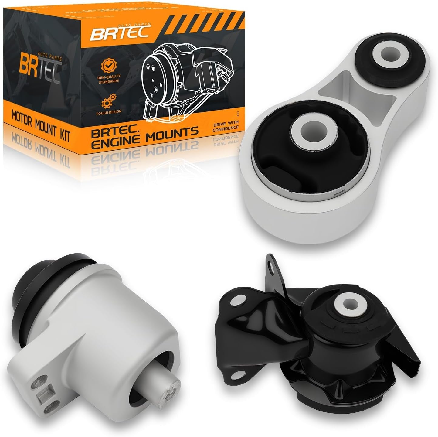 3PCS Engine Motor Mount & Transmission Mount & Torque Strut Mount Set with Mazda