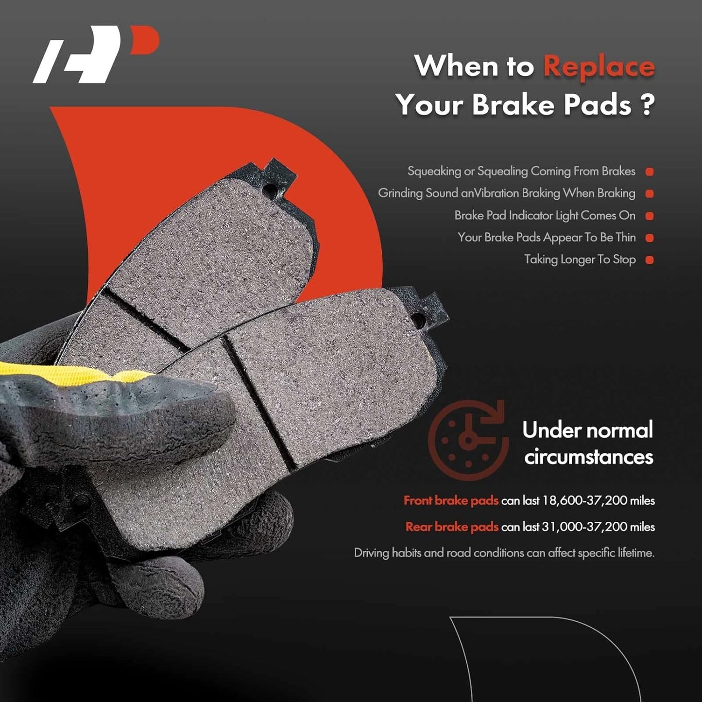 Rear Ceramic Brake Pads Set with Hyundai Genesis 2010-2016 & Kia K900 2017-2017
