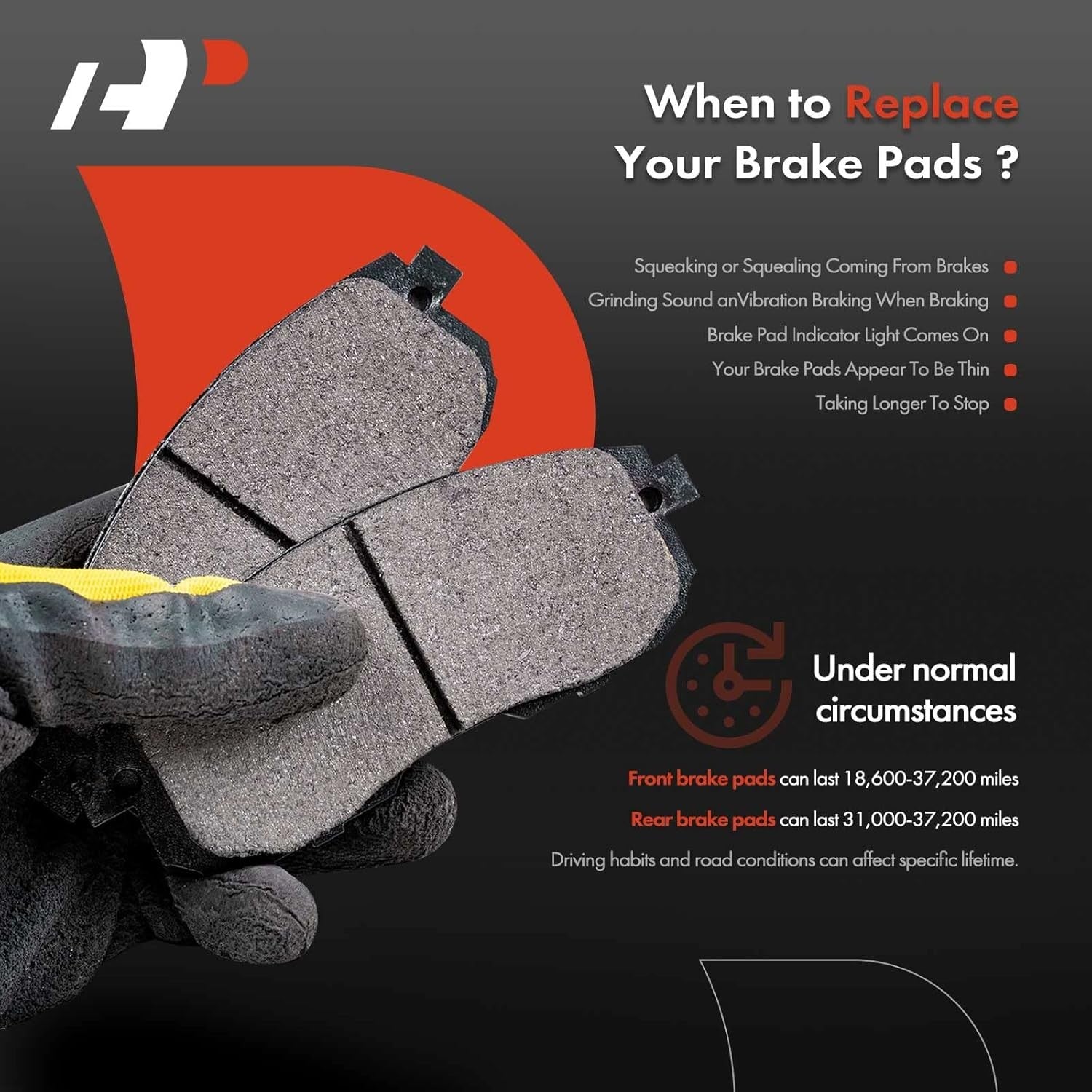 Rear Ceramic Brake Pads Set with Hyundai Genesis 2010-2016 & Kia K900 2017-2017