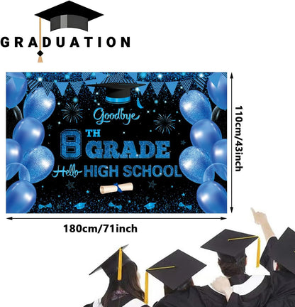 XtraLarge Goodbye 8th Grade Hello High School Banner Random style shipping