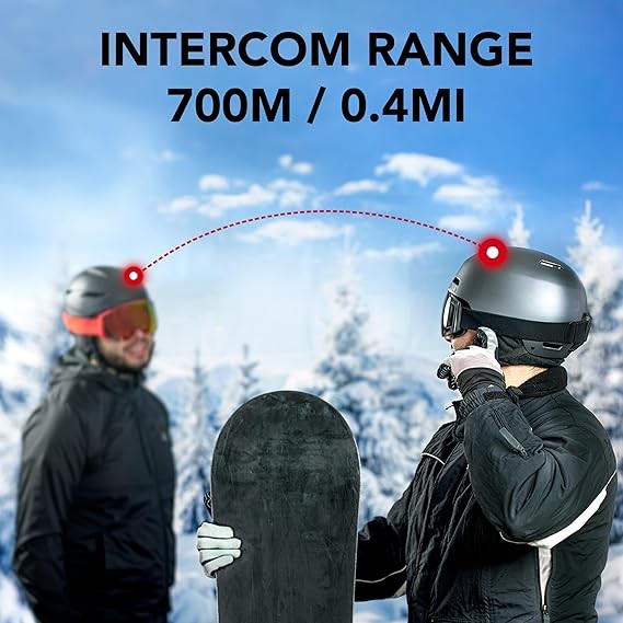 Snowtalk 2 Universal Bluetooth Snow Helmet Headset w/ Wireless Intercom