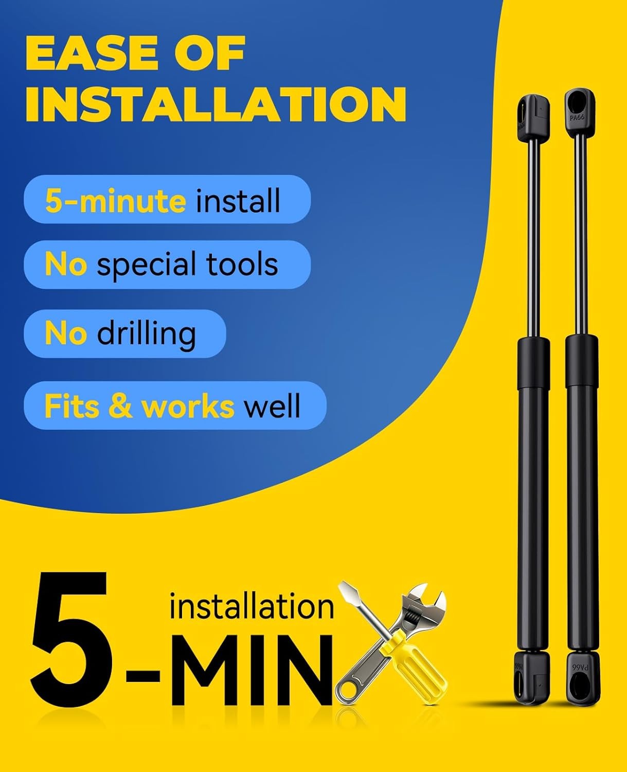C16-08941 C16-33278 Gas Struts 16 inch 28lbs Spring Shocks, 15.7 inch 2PCS