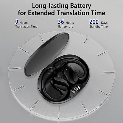 Translator Earbuds Real Time, Two-Way Language Translator Earbuds with Charging