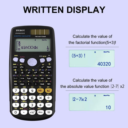 Scientific Calculators Black Math Calculator 417 Function Solar Battery Power