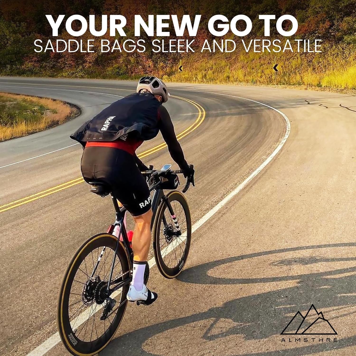 Signature Bike Saddle Bag – Midnight Black | 0.5L Bike Seat Bag 3" x 5.25" x 2"