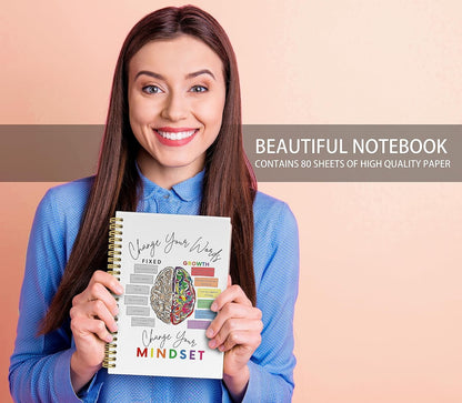 5.5×8.3" Spiral Mental Health Journal, Ruled Notebook, Gift for Women