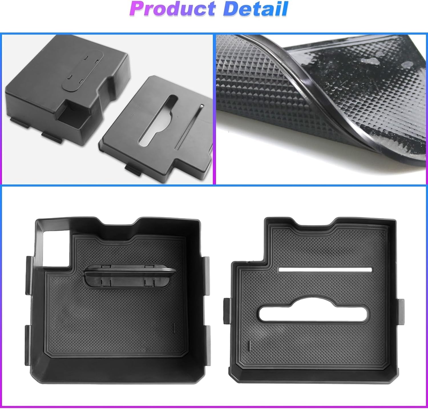 2PCS for 2025-26 Ford Ranger Center Console Organizer for 2024-26 Ranger Armrest