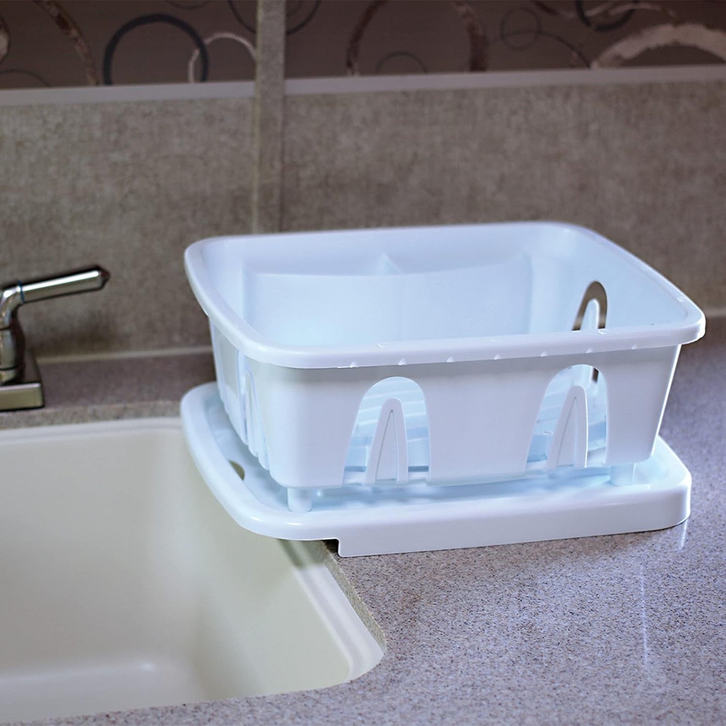 RV Mini Dish Drainer & Tray - Features a Sloped Drain Tray Design, Heavy-Duty