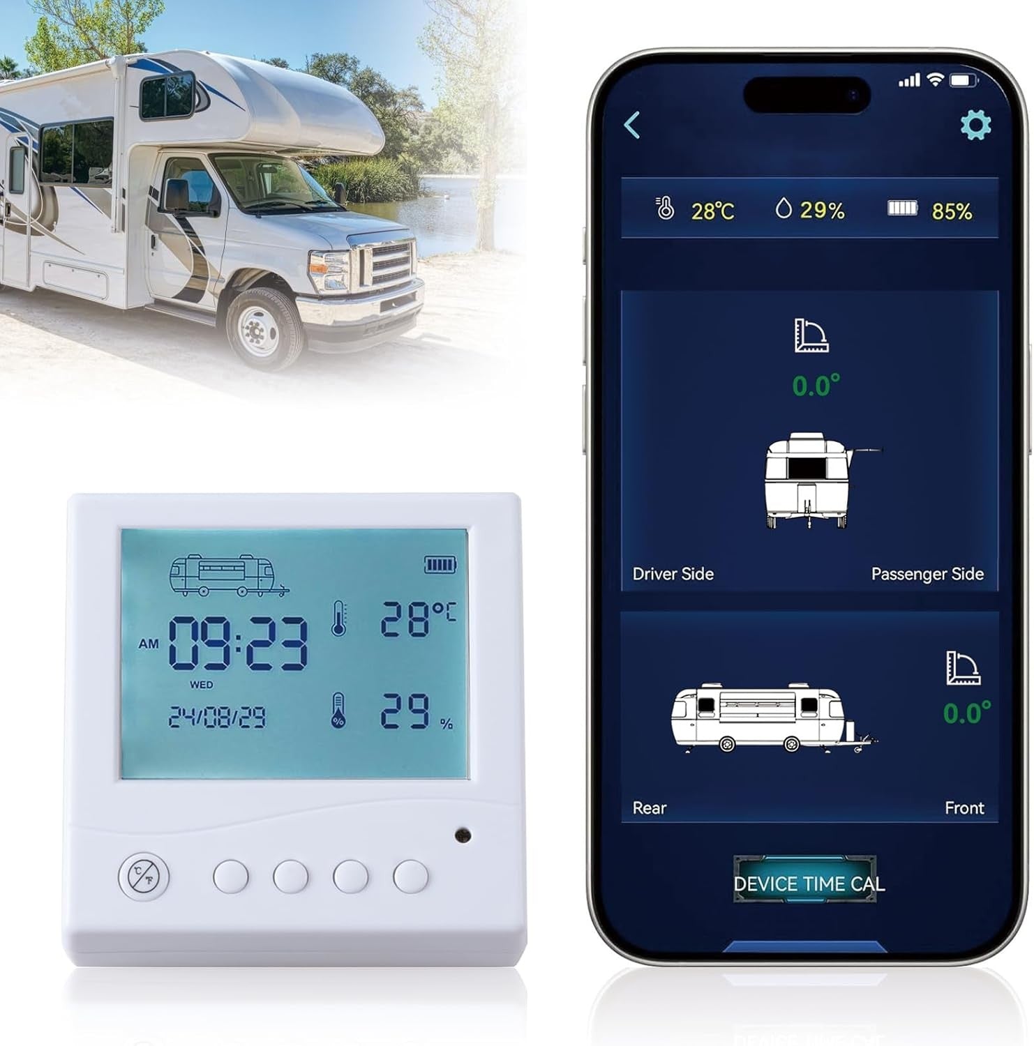 Wireless RV Leveling System Camper Leveling System Travel Trailer Leveling