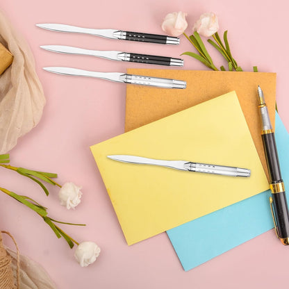 4pcs Letter Opener, Stainless Steel Envelope Opener Slitter Pointed Tip Mail
