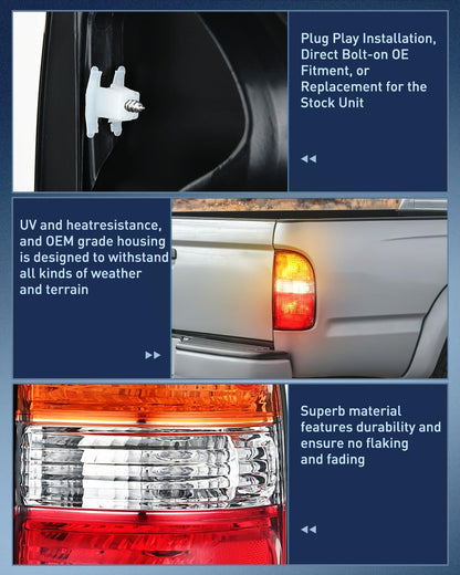 Taillight Assembly with 2001-2004 Toyota Tacoma Rear Lamp Replacement OE Style