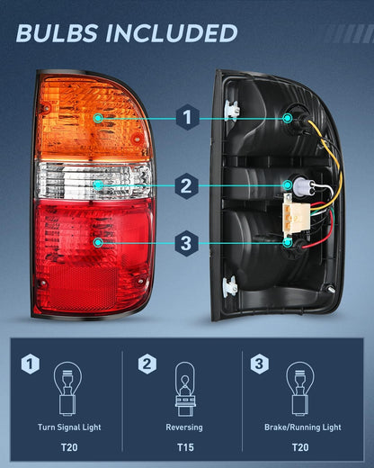 Taillight Assembly with 2001-2004 Toyota Tacoma Rear Lamp Replacement OE Style