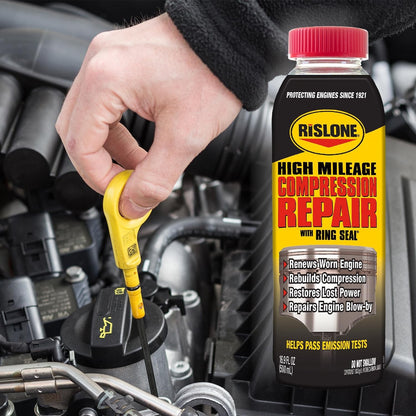 Rislone 4447 High Mileage Compression Repair with Ring Seal, 16.9 oz.