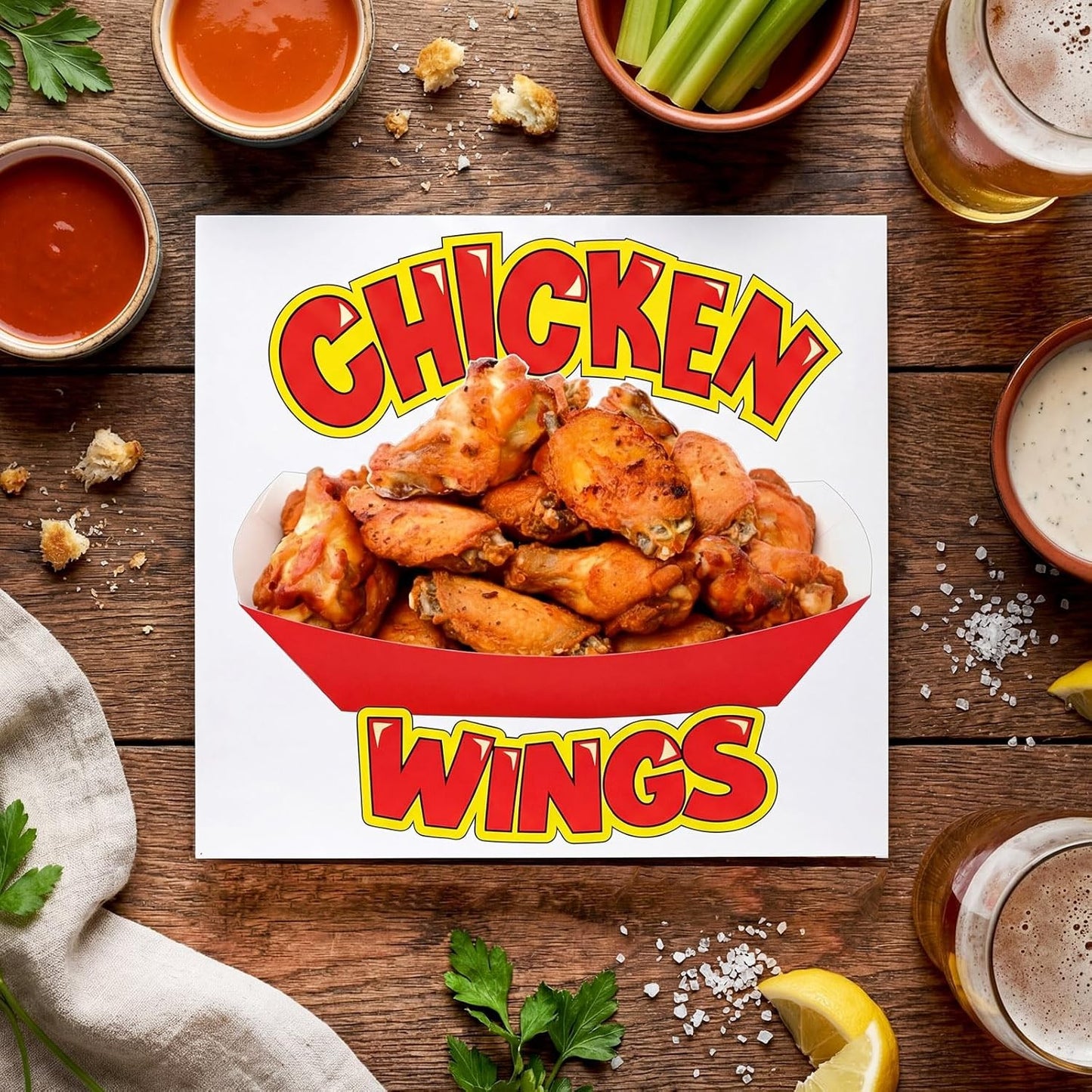 Chicken Concession Die Cut Stickers Restaurant Food Truck Die Cut Vinyl Chicken
