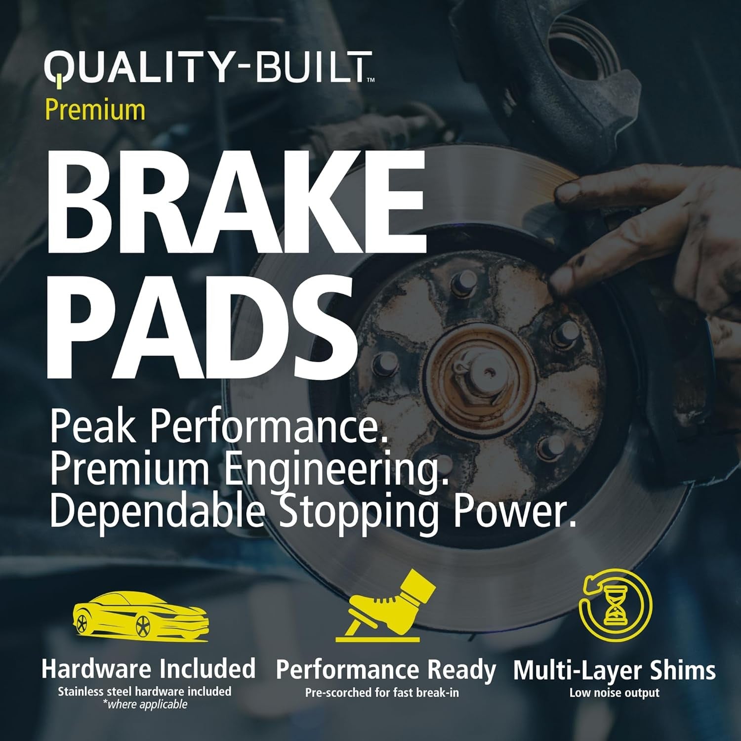 Front Ceramic Brake Pads, Premium 1001-1184AC with 2010-2023 Lexus/Toyota