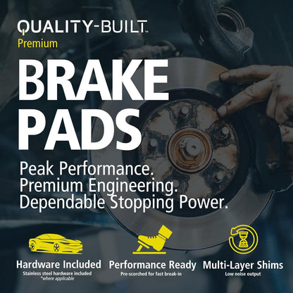 Front Ceramic Brake Pads, Premium 1001-1184AC with 2010-2023 Lexus/Toyota