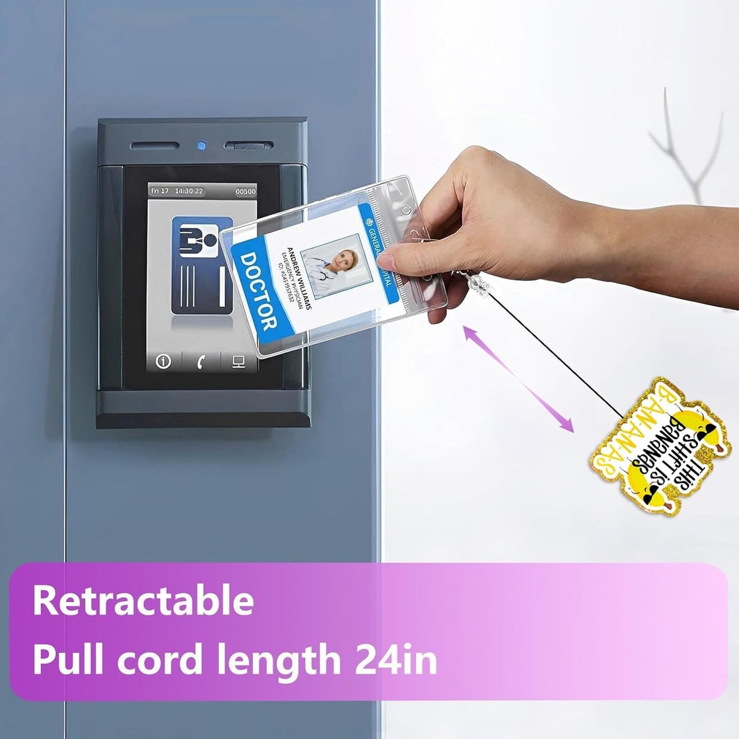 This Shift is Bananas Badge Reel, Funny Retractable Badge Reel for Nurse Nursing