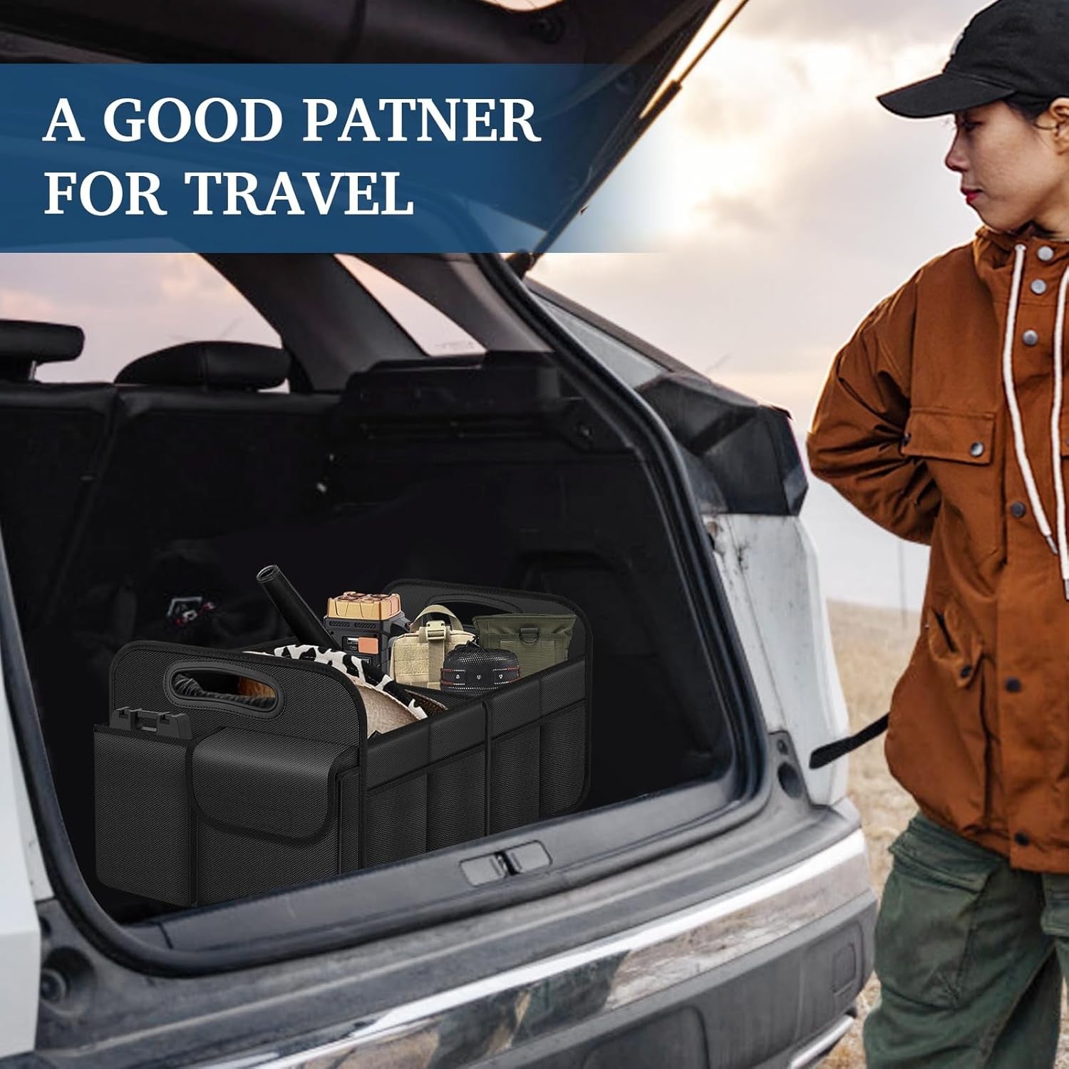 Car Trunk Organizer Large Capacity Waterproof Car Accessories for Women & Men