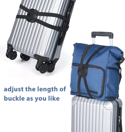 2 Pack Luggage Straps Bungees,Adjustable Suitcase Carry on Bag Handle Portable