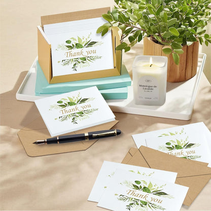 30-Pack Floral Thank You Cards, Includes Envelopes & Stickers for Multiple