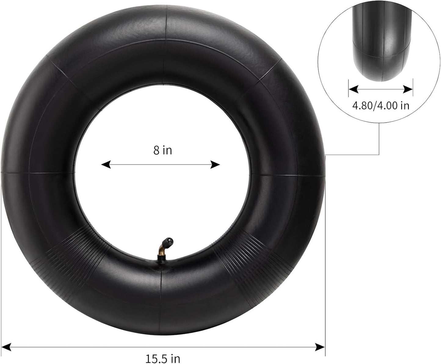 Heavy Duty 4.80-8/4.00-8 Inch Replacement Tire Inner Tube, 4.80/4.00-8 Innertube