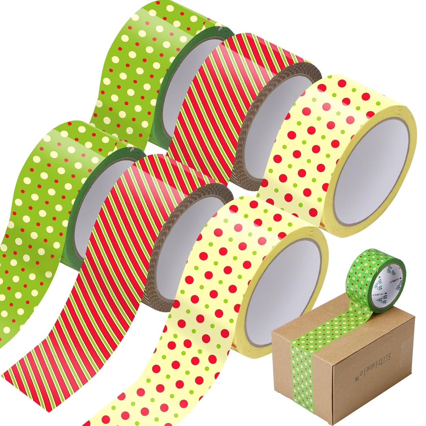 3 Rolls Packaging Tape 50 Yard x 2 Inch Decorative Printed Random style shipping